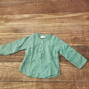 Louis & Louise green kids shirt sz 18m